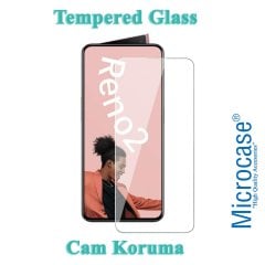Microcase Oppo Reno 2 Elektrocase Serisi Kamera Korumalı Silikon Kılıf - Siyah + Tempered Glass Cam Koruma