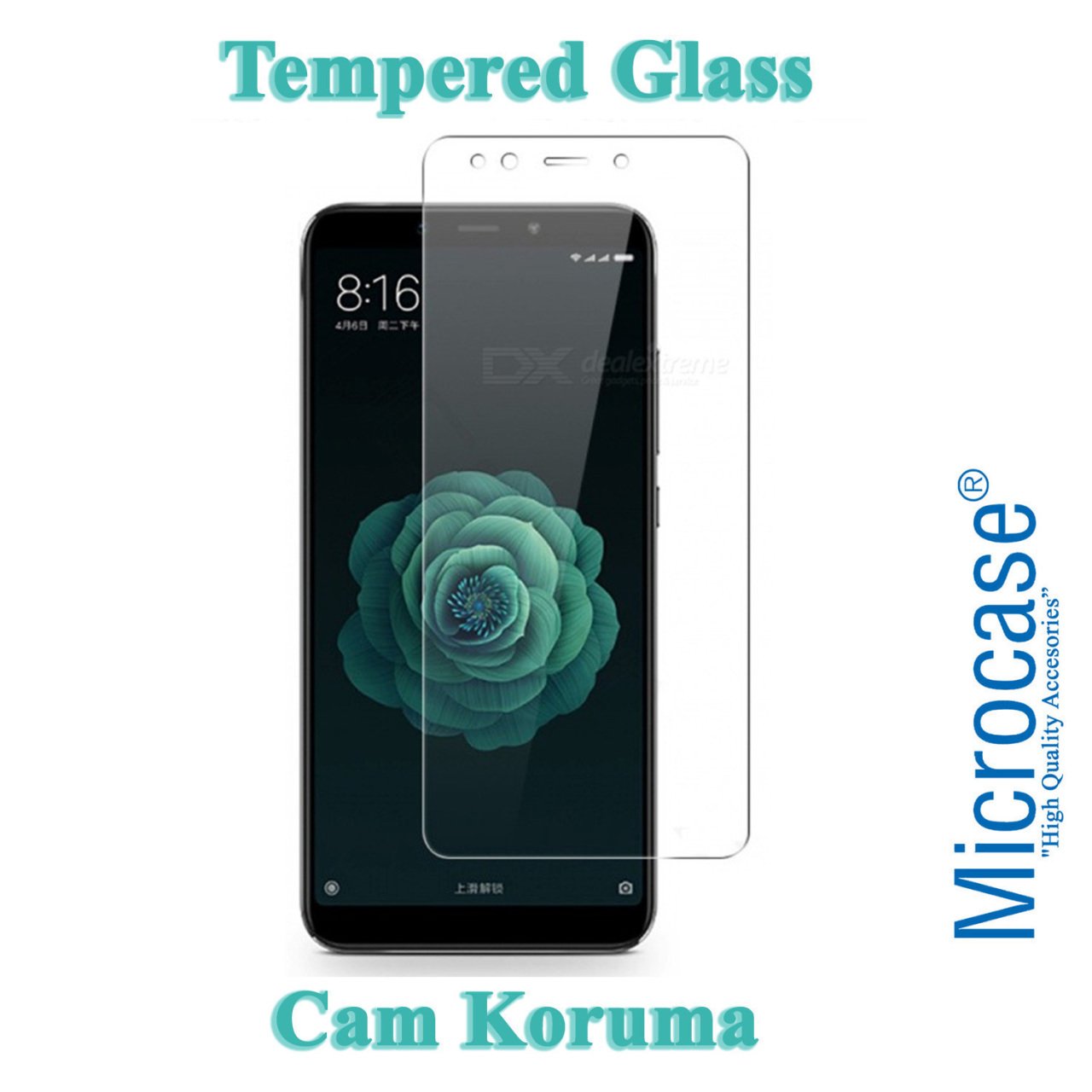 Xiaomi Mi A2-Mi 6X Tempered Glass Cam Ekran Koruma
