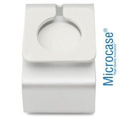 Microcase Apple Watch 8 41mm-45mm için Alüminyum Şarj Standı - Gümüş AL3075