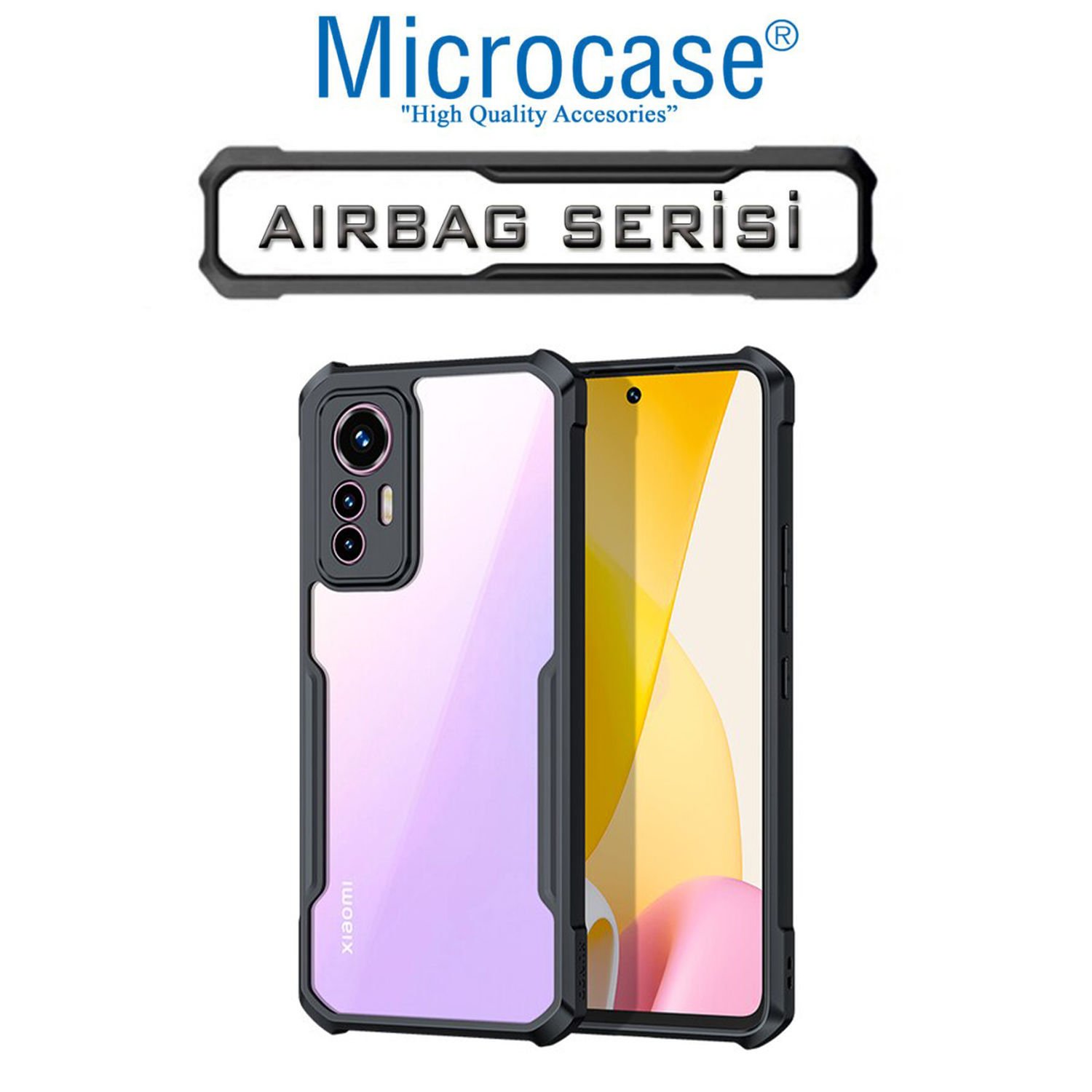 Microcase Xiaomi Mi 12 Lite Airbag Serisi Darbeye Dayanıklı Tpu Kılıf