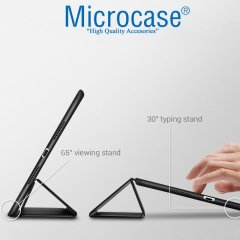 Microcase Huawei Mediapad T3 7 Wifi Delüx Leather Serisi Standlı Kılıf - Siyah