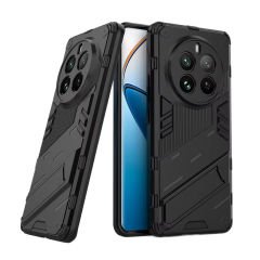 Microcase Realme 12 PLUS Matrix Serisi Armor Standlı Perfect Koruma Kılıf - Siyah Al3416