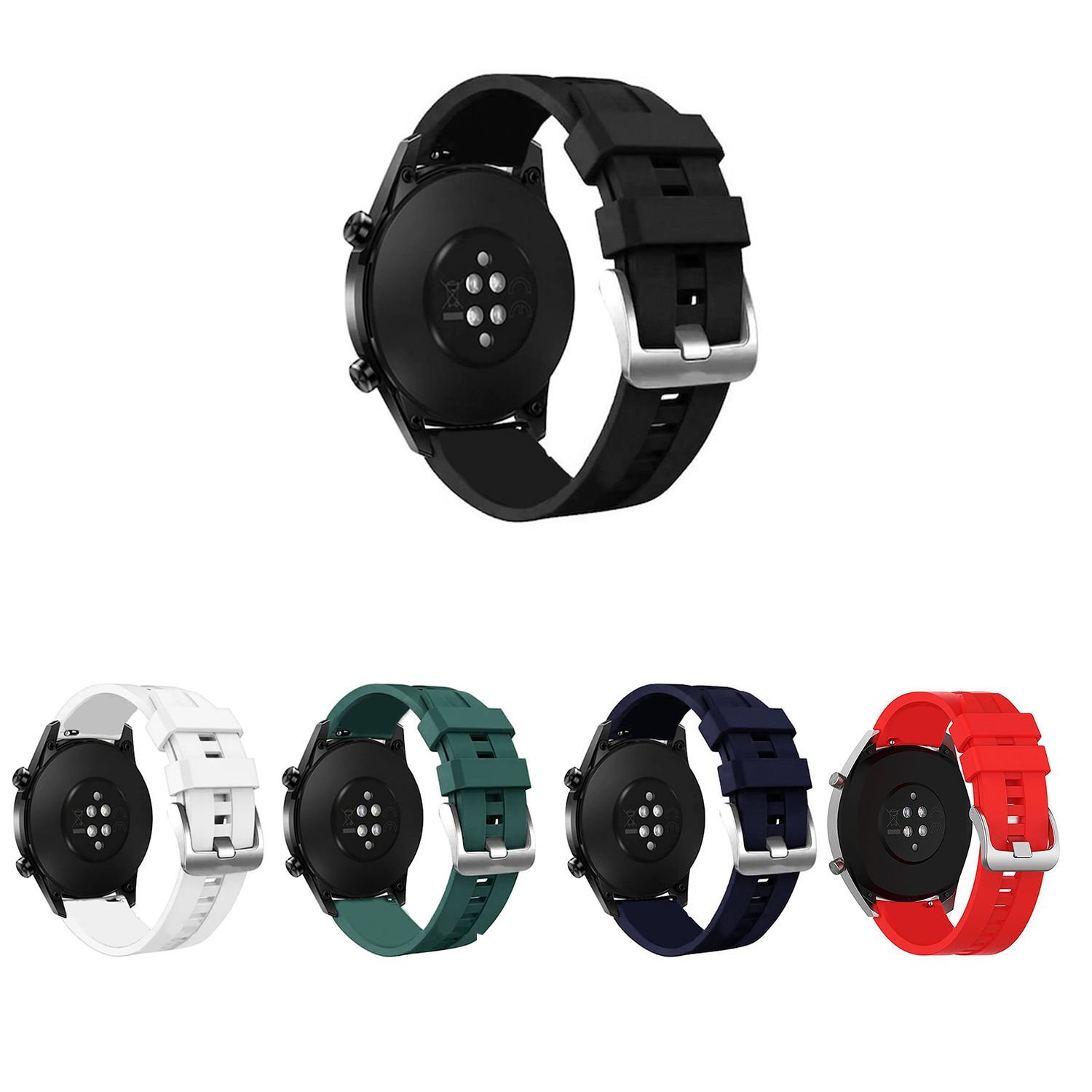 Microcase Amazfit GTR 2 47mm için Tokalı Silikon Kordon Kayış - KY40