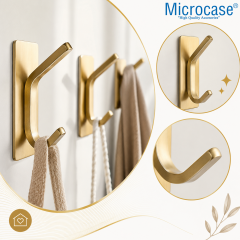 Microcase Yapışkanlı Metal Banyo Mutfak Eşya Havlu VB Ürün Askılığı Gold 1 Adet AL002