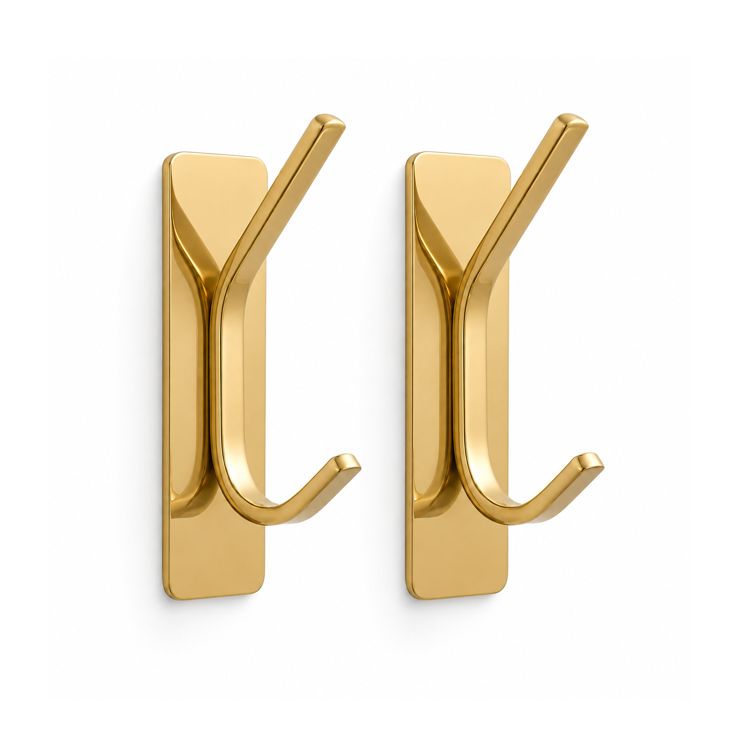 Microcase Yapışkanlı Metal Banyo Mutfak Eşya Havlu VB Ürün Askılığı Gold 2 Adet AL002