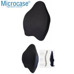 Microcase Ortopedik Visco-elastik Oturma ve Sırt Minderi 2'li Set Bel Ofis Sırt Destek Yastığı AL4860