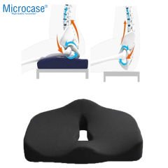 Microcase Ortopedik Visco-elastik Oturma ve Sırt Minderi 2'li Set Bel Ofis Sırt Destek Yastığı AL4860