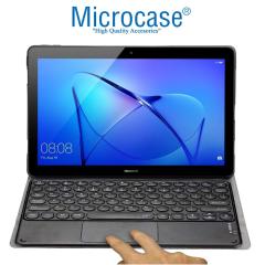 Huawei Mediapad T3 10 9.6 inch Yuvarlak Tuş Touchpad Klavyeli Kılıf -YKK3