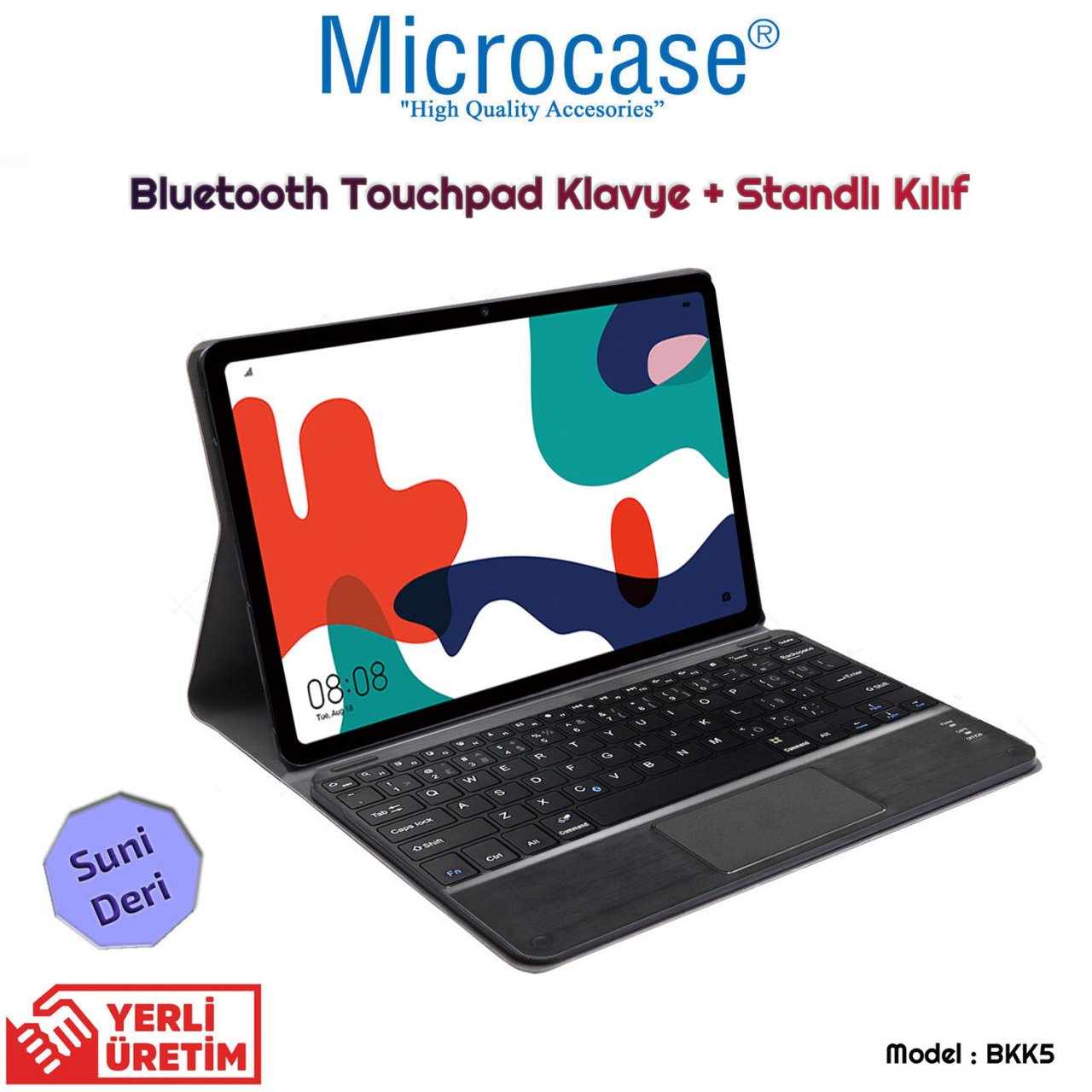 Microcase Huawei Matepad 10.4 inch BAH3-W09 Bluetooth Touchpad Klavye + Standlı Kılıf - BKK5