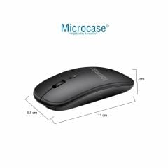 Microcase Apple iPad Air 11 2026 ile uyumlu Bluetooth Klavye (TR Sticker) + Bluetooth Mouse + Tablet Standı - AL2765