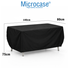 Microcase Su Geçirmez 4 Mevsim Kullanım Bahçe Mobilyası Masa Kılıfı Brandası 75x80x140 CM AL5543