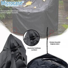 Microcase Su Geçirmez 4 Mevsim Kullanım Bahçe Mobilyası Masa Kılıfı Brandası 75x80x140 CM AL5543