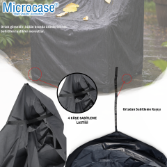 Microcase Su Geçirmez 4 Mevsim Kullanım Bahçe Mobilyası Masa Sandalye Takımı Kılıfı Brandası 85x260x160 CM AL5546