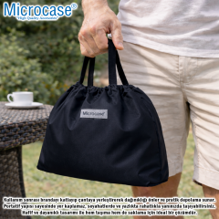 Microcase Su Geçirmez 4 Mevsim Kullanım Bahçe Mobilyası Masa Sandalye Takımı Kılıfı Brandası 85x260x160 CM AL5546