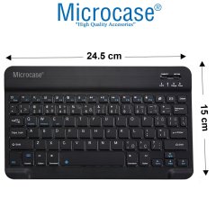 Microcase Lenovo M10 FHD Plus 10.3'' TB-X606 X606F Bluetooth Klavye ve Mouse + Standlı Kılıf - BKK6
