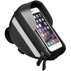 Microcase Universal Su Geçirmez Bisiklet Motosiklet Telefon Tutucu Fermuarlı Çanta - AL2796