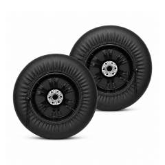 Microcase Suni Deri Oto Yedek Yazlık Kışlık Su Geçirmez UV Koruyucu Lastik Koruma Kılıfı 16-20 inch 2 AD Siyah AL5676