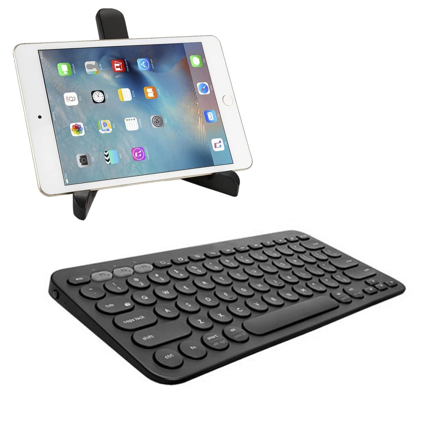 Microcase Alcatel OneTouch Pixi 3 10.1 inch Tablet için Bluetooth Klavye + Tablet Standı - AL8105