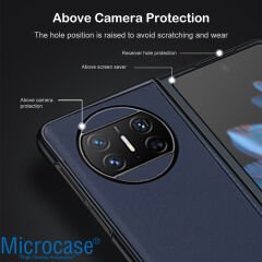 Microcase Huawei Mate X3 için Deri Desenli Plastik Koruma Kılıf - AL3156