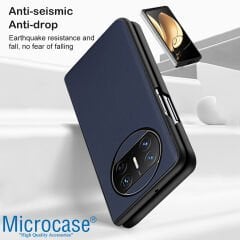 Microcase Huawei Mate X3 için Deri Desenli Plastik Koruma Kılıf - AL3156