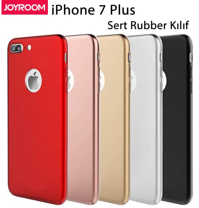Joyroom Apple iPhone 7 Plus Köşeli Rubber Kılıf + Tempered Cam