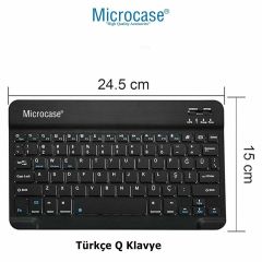 Microcase Samsung Tab S6 10.6 Tablet T860 T867 Kot Desenli Tablet Çanta+Türkçe Bluetooth Klavye+Mouse+Tablet Standı-AL8129