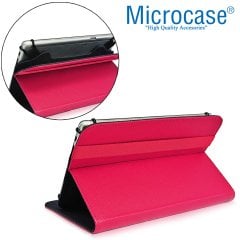 Microcase Samsung Galaxy Tab A 8 2019 P200 Delüx Serisi Universal Standlı Deri Kılıf - Pembe