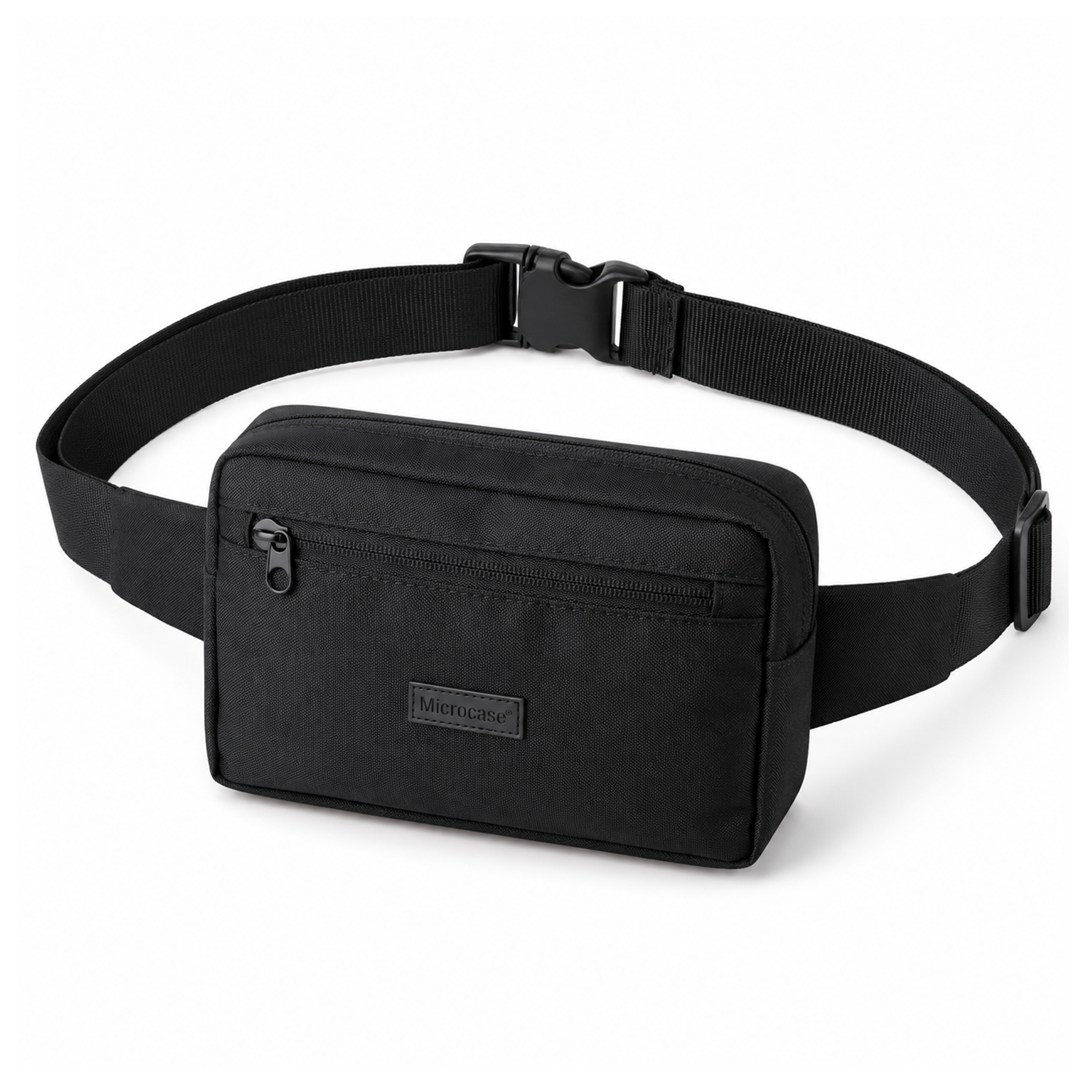 Microcase 3 Bölmeli Ayarlanabilir Askılı Unisex Bel ve Omuz Çantası Siyah AL5681