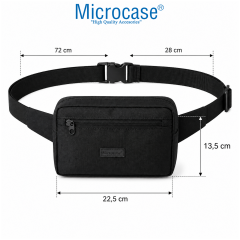 Microcase 3 Bölmeli Ayarlanabilir Askılı Unisex Bel ve Omuz Çantası Siyah AL5681