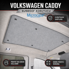 Microcase Volkswagen Caddy ile Uyumlu Vantuzlu Sunroof UV Koruyucu Güneşlik Koruyucu AL003