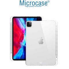 Microcase iPad Pro 12.9 2021 Soft TPU Kalem Koymalı Silikon Kılıf - ŞEFFAF