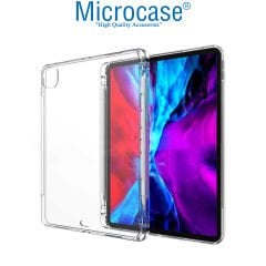 Microcase iPad Pro 12.9 2021 Soft TPU Kalem Koymalı Silikon Kılıf - ŞEFFAF