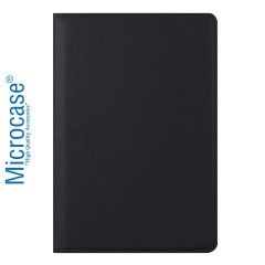 Microcase Huawei Mediapad T5 10.1 inch 360 Derece Döner Standlı Deri Kılıf - Siyah