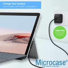 Microcase Surface Pro 3-4-5-6-7-8 uyumlu Type-C PD Manyetik Şarj Kablosu 150 cm - AL4145