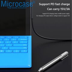 Microcase Surface Pro 3-4-5-6-7-8 uyumlu Type-C PD Manyetik Şarj Kablosu 150 cm - AL4145