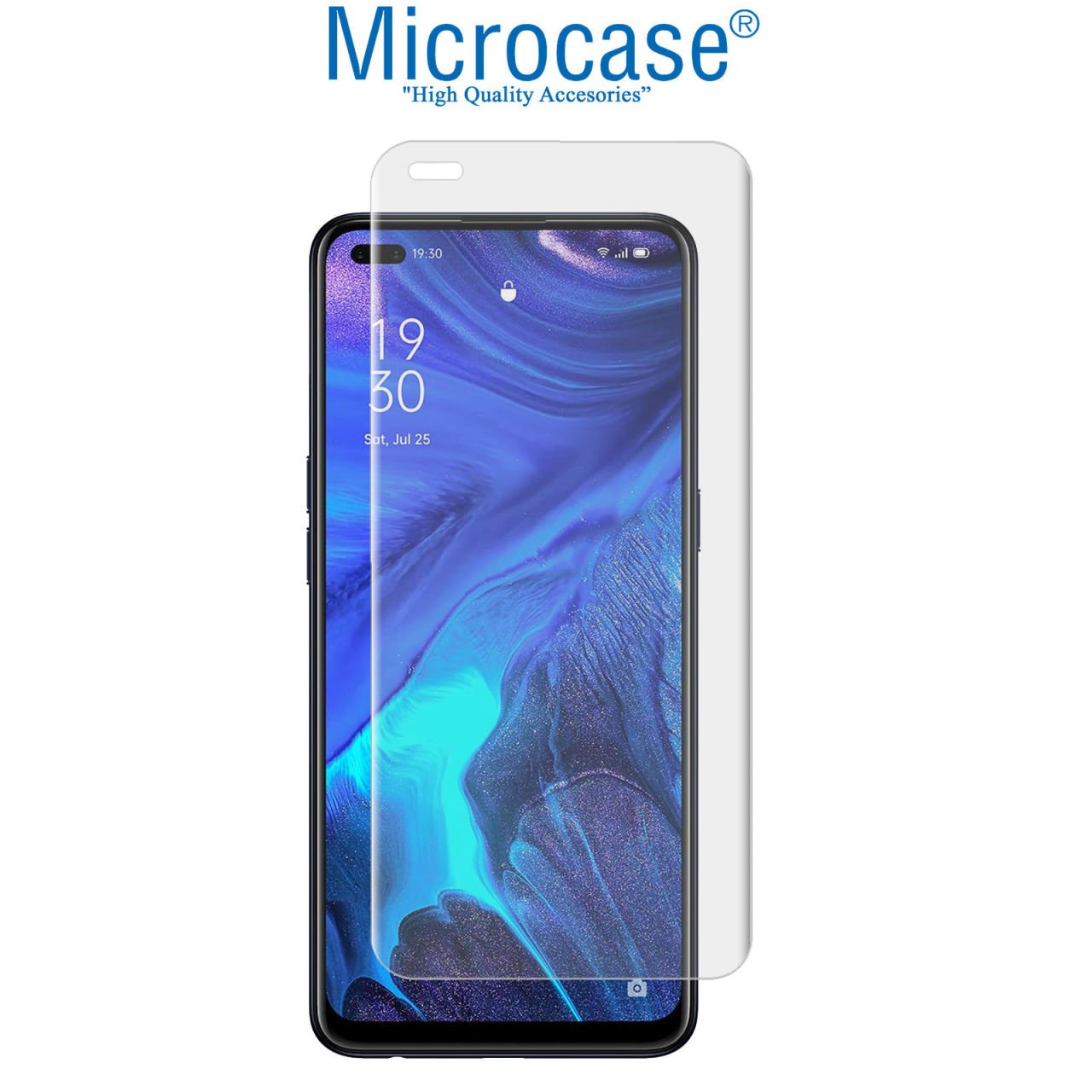 Microcase Oppo Reno 4 Full Ön Kaplama TPU Soft Koruma Filmi