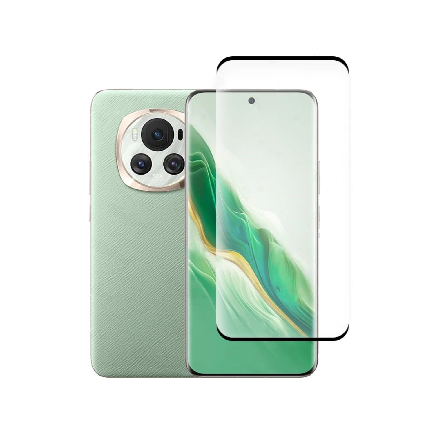 Microcase Honor Magic 6 Pro 3D Curved Tam Kaplayan Kavisli Tempered Cam Ekran Koruyucu - AL3282
