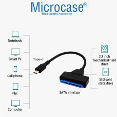 Microcase Type C to 2.5 inç Sata HDD SSD Çevirici Veri Aktarma Kurtarma Kablosu - AL2626