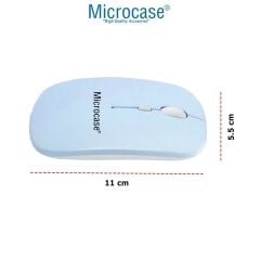 Microcase Samsung Galaxy Tab A11 Plus 11 inch Türkçe Bluetooth Klavye +Mouse+ Standı-Mavi AL4384