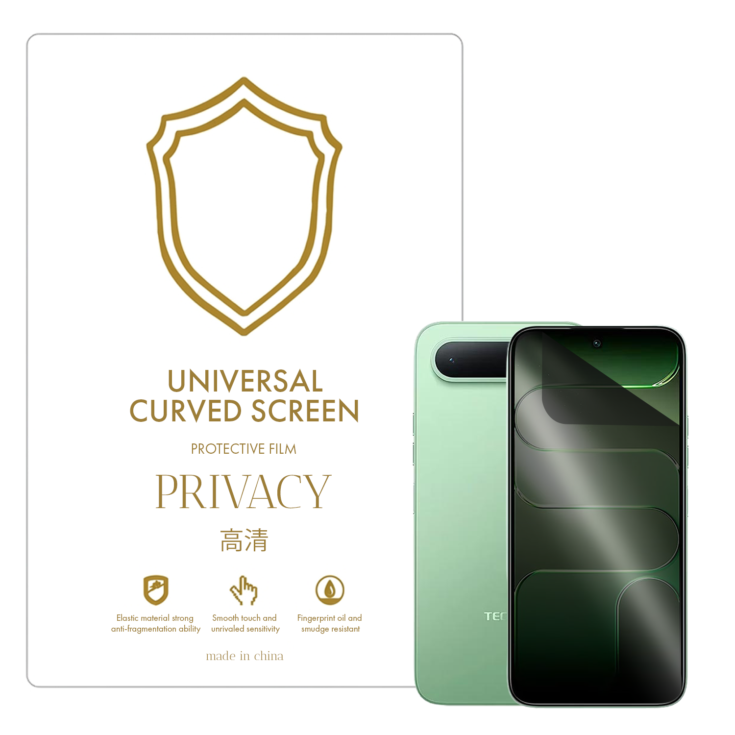 Microcase TECNO Spark 50 ile Uyumlu Privacy Gizlilik Filtreli Hayalet Nano Ekran Koruyucu-EKM110