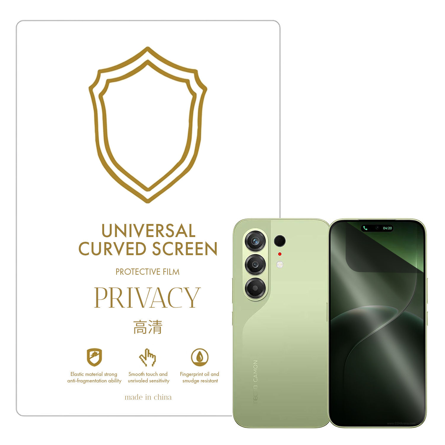 Microcase TEKNO Camon 50 ile Uyumlu Privacy Gizlilik Filtreli Hayalet Nano Ekran Koruyucu-EKM110