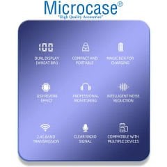 Microcase Type-C Girişli Çiftli Profesyonel Wireless Kablosuz Yaka Mikrofonu Lavalier - AL4135
