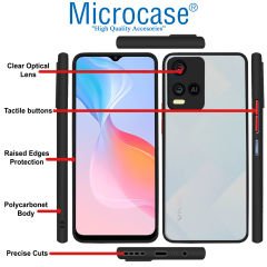 Microcase Vivo Y21a London Serisi Darbeye Dayanıklı Kılıf - Buzlu Siyah AL3415