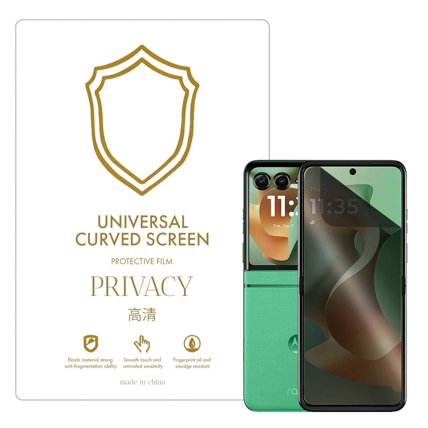 Microcase Motorola Razr 60 ile Uyumlu Privacy Gizlilik Filtreli Hayalet Nano Ekran Koruyucu-EKM110