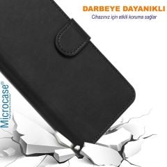 Microcase OnePlus 13 Darbeye Dayanıklı Cüzdanlı ve Standlı Kapaklı Deri Kılıf Siyah AL4232