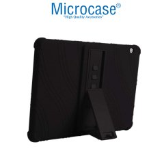 Microcase Huawei Mediapad T5 10.1 inch Standlı Silikon Kılıf - Siyah