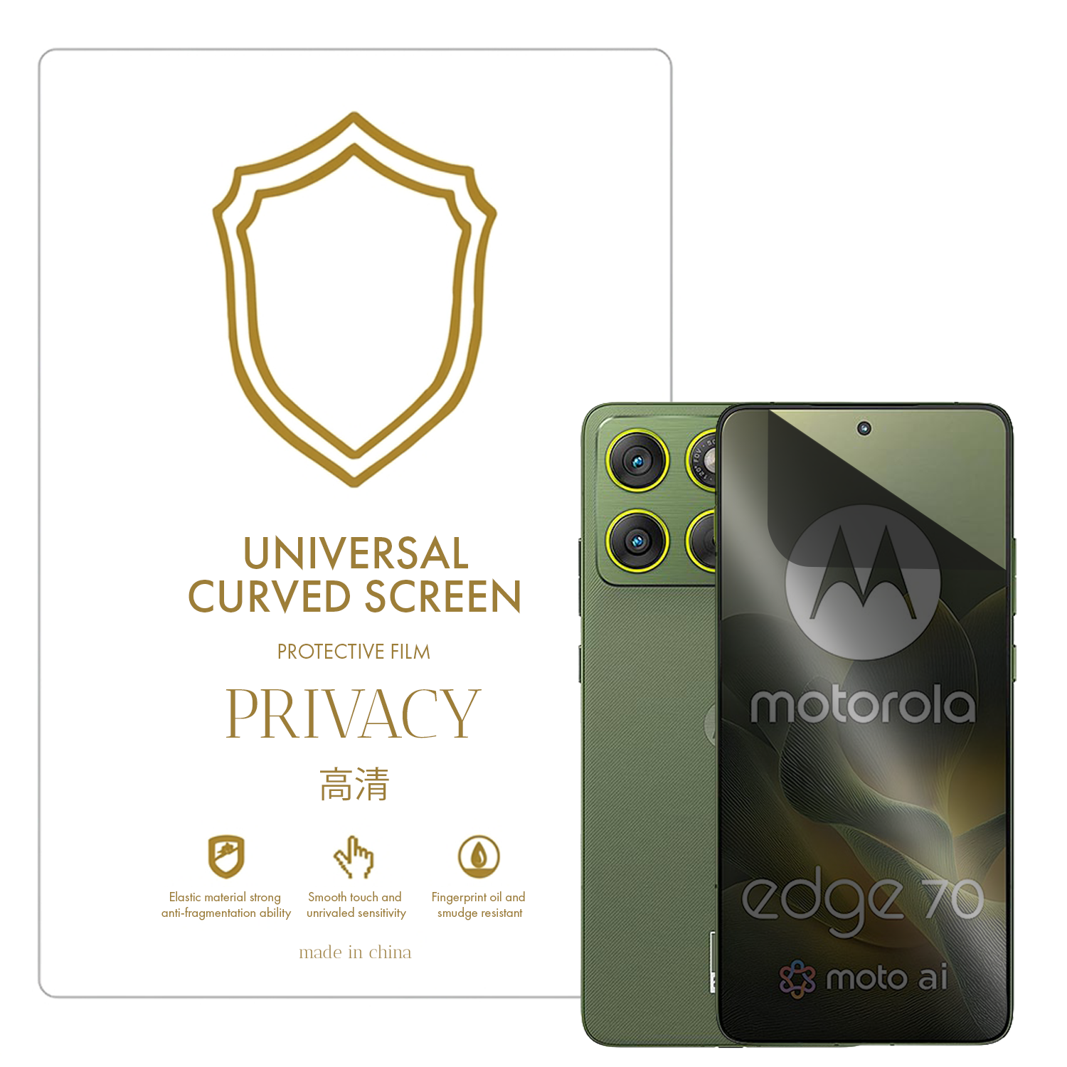 Microcase Motorola Edge 70 ile Uyumlu Privacy Gizlilik Filtreli Hayalet Nano Ekran Koruyucu-EKM110