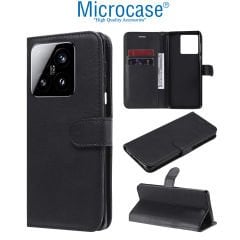 Microcase Xiaomi Mi 15 Darbeye Dayanıklı Cüzdanlı ve Standlı Kapaklı Deri Kılıf Siyah AL4232