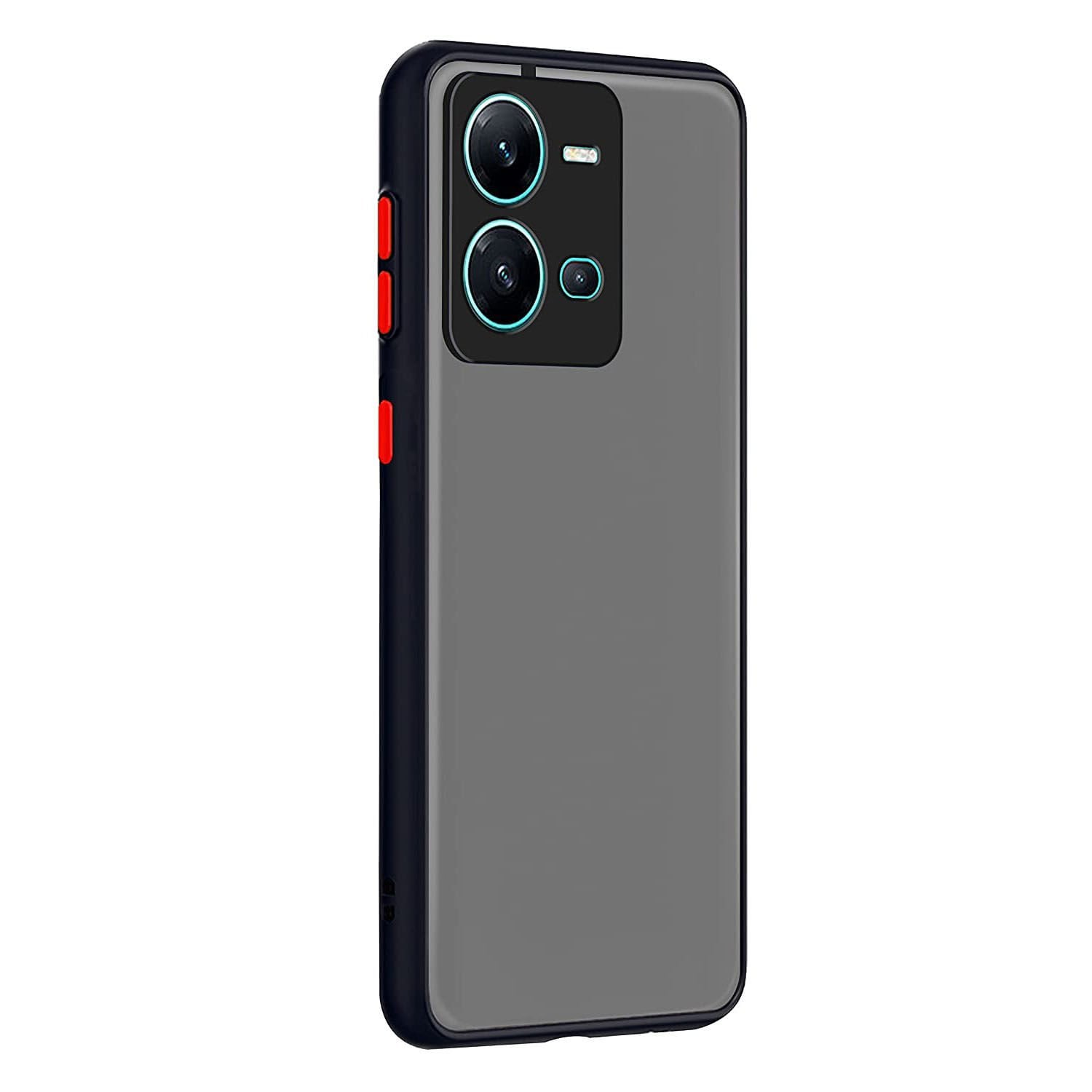 Microcase Vivo V25 / Vivo X80 Lite London Serisi Darbeye Dayanıklı Kılıf - Buzlu Siyah AL3415