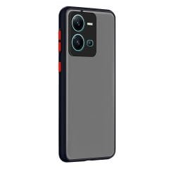 Microcase Vivo V25 / Vivo X80 Lite London Serisi Darbeye Dayanıklı Kılıf - Buzlu Siyah AL3415